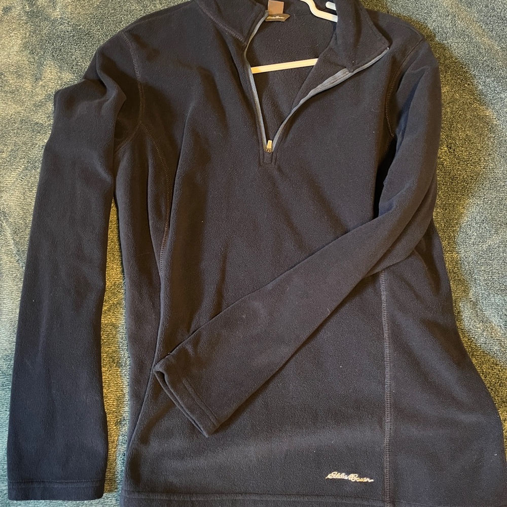 Eddie Bauer Navy Fleece Pullover
